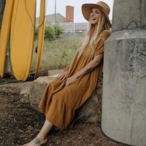 Carly Jean LA Reef Dress in mustard